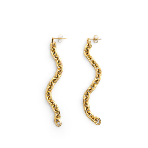 Skultuna Unité Chain Earring Gold Plated