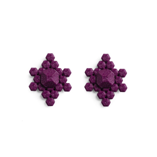 Maison 203 Stones Earrings S Magenta Glitter