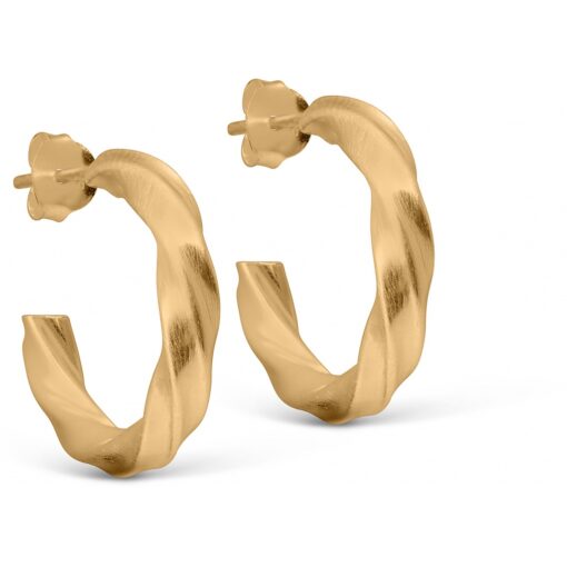 Enamel Copenhagen Vina Hoops Gold Earrings