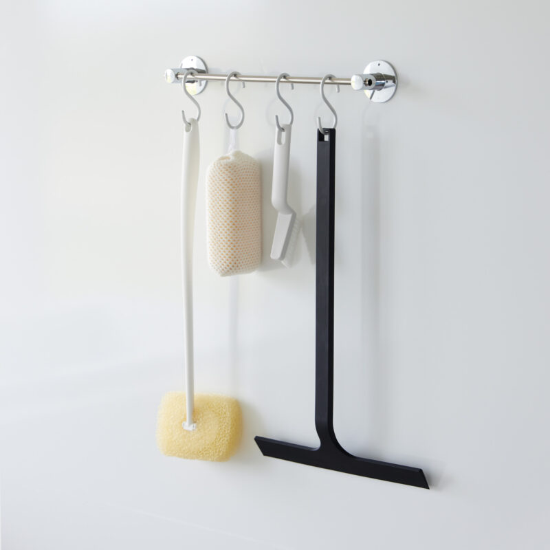 Raclette Magnétique En Silicone Avec Long Manche - Yamazaki Tower - Pour Douche, Vitres, Pare-brise - Design Japonais