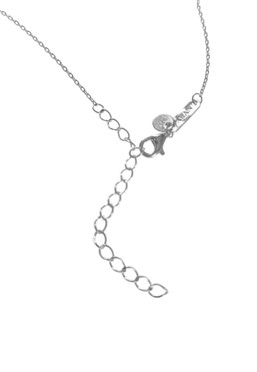 Aran Corazon 3 Circonitas Silver Necklace - Image 4