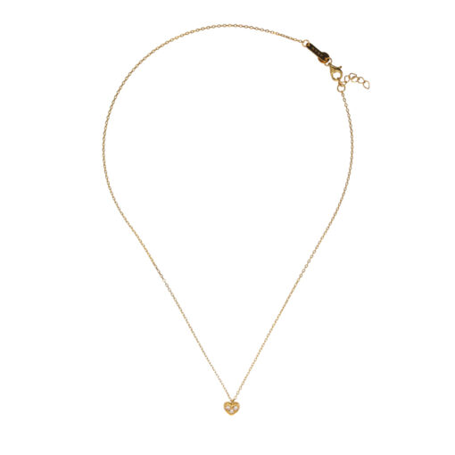 Aran Corazon 3 Circonitas Gold Necklace