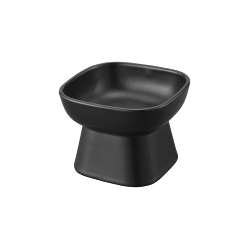 Yamazaki Ceramic Pet Food Bowl Black