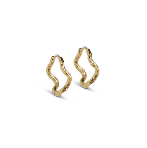 Enamel Copenhagen Hoops Holly Large Gold Earrings