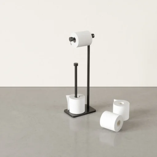Umbra Cappa Toilet Paper Holder & Reserve Black - Image 4