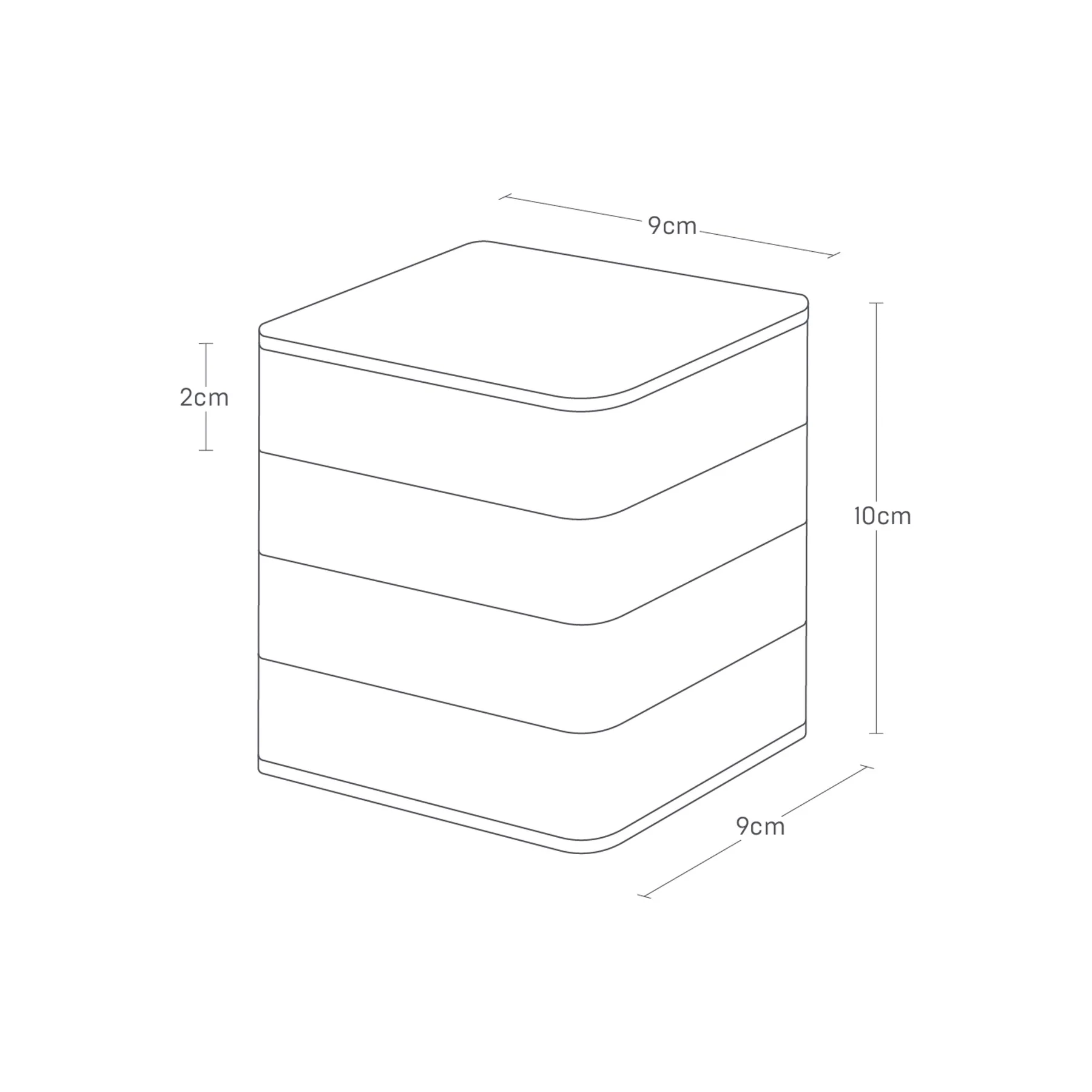 Yamazaki Tower 4 tasandiga ruudukujuline ehtekarp Must - Image 10