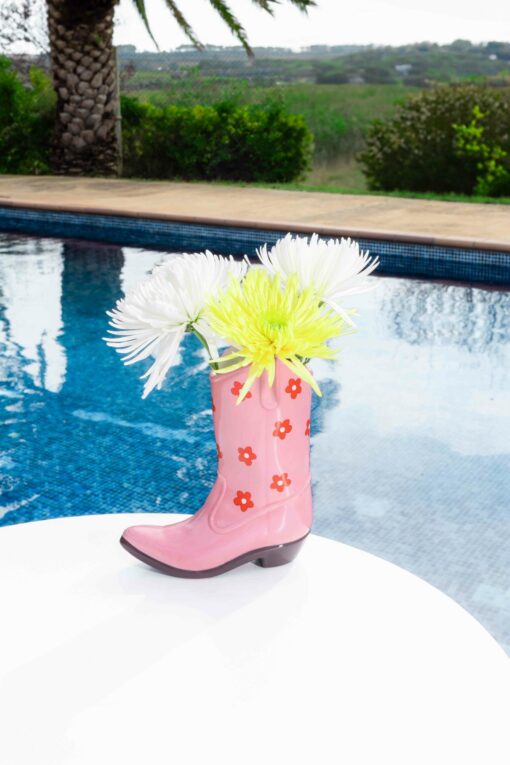 DOIY Rodeo Cowboy Boot Vase Pink - Image 2