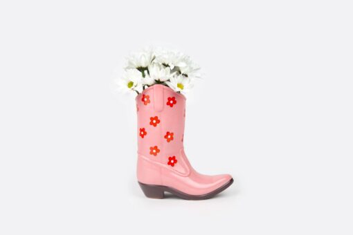 DOIY Rodeo Cowboy Boot Vase Pink - Image 4