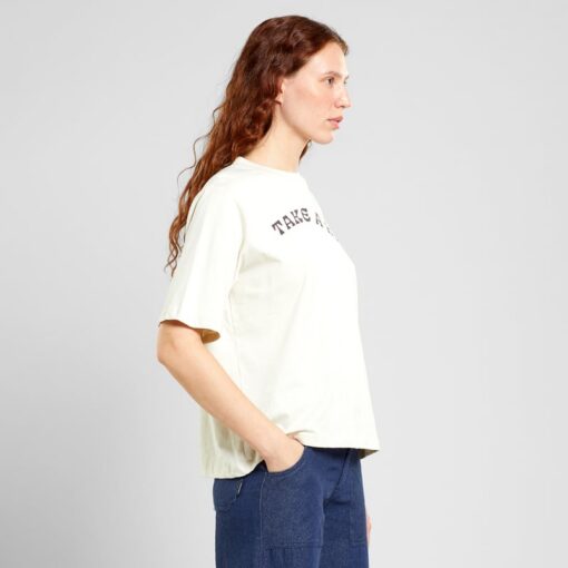 Dedicated T-shirt Vadstena Take a Hike Oat White - Image 2