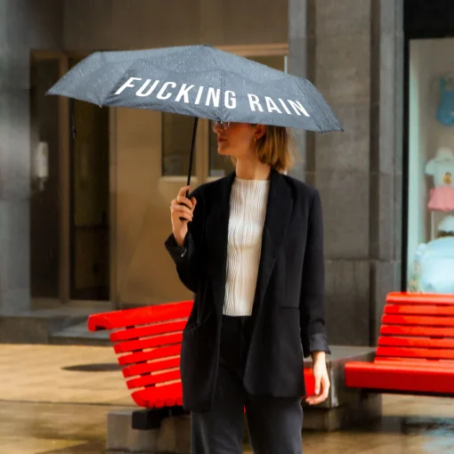 Fisura Kokkupandav vihmavari “F*cking Rain” Must - Image 2