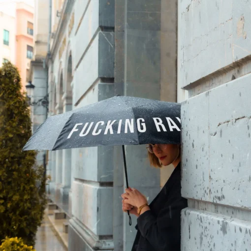 Fisura Kokkupandav vihmavari “F*cking Rain” Must - Image 4