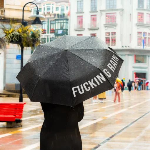 Fisura Kokkupandav vihmavari “F*cking Rain” Must - Image 3