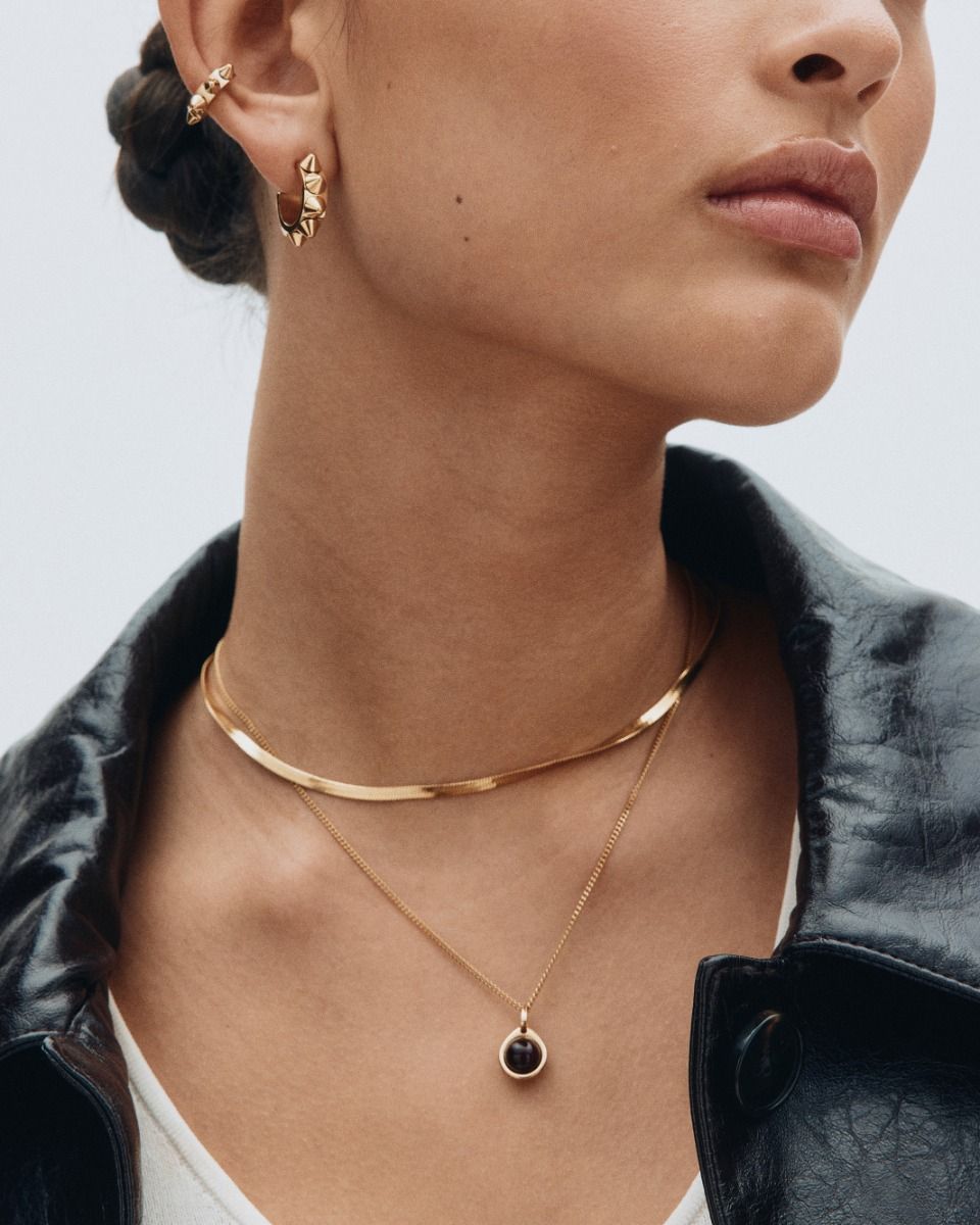 Edblad Peak Creoles S Gold Earrings - Image 4