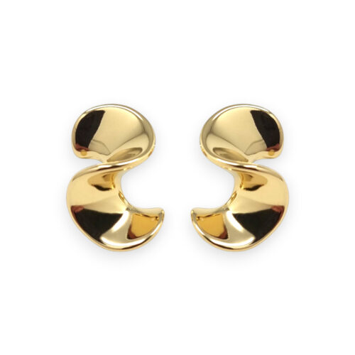 WAY Elbe Earrings, Gold Plated Steel