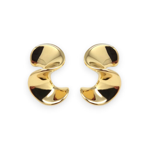 WAY Elbe Earrings, Gold Plated Steel