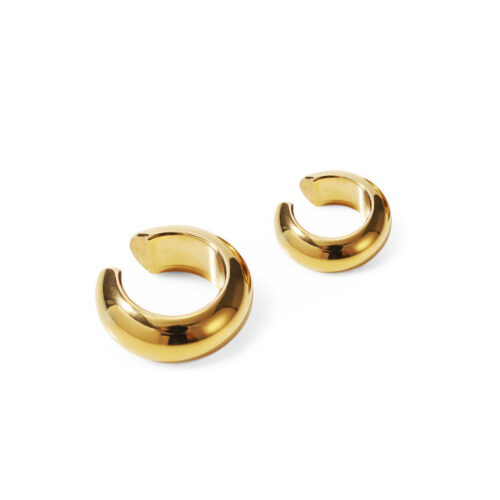 WAY Idro Gold Plated Steel Ear Cuff 2pcs