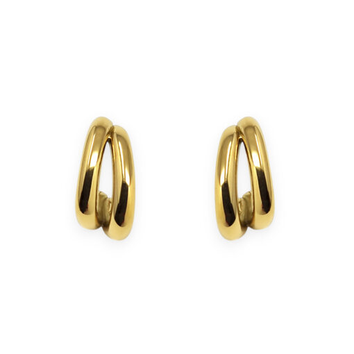 WAY Isar Earrings, Gold Plated Steel