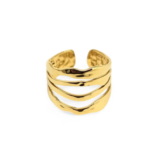 WAY Neris Ring, Gold Plated Steel