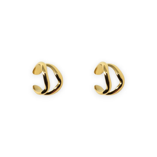 WAY Rhein Gold Plated Steel Ear Cuff 2pcs