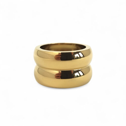 WAY Seine Ring, Gold Plated Steel