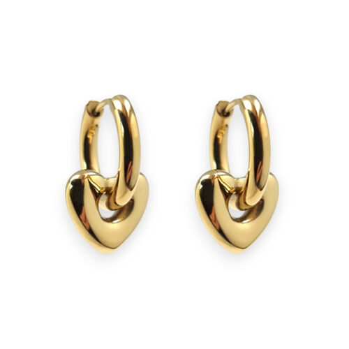 WAY Valentines Earrings, Gold Plated Steel