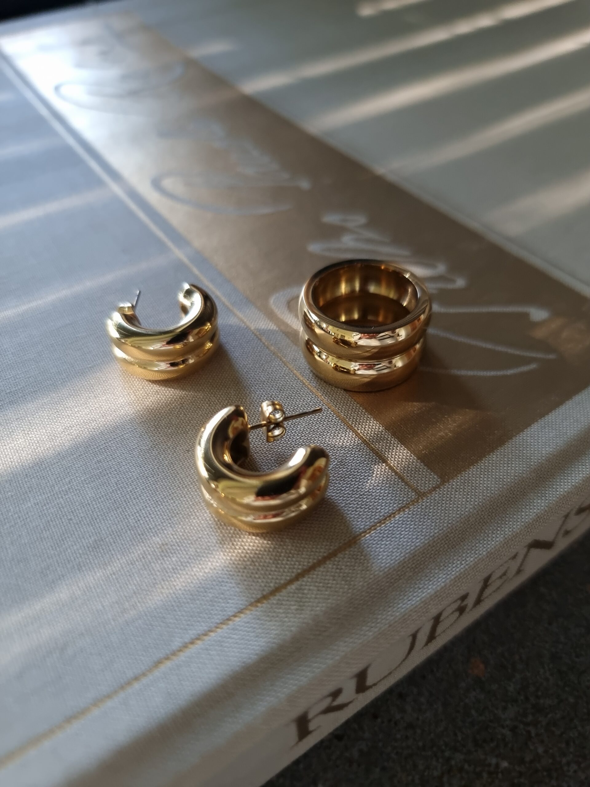 WAY Seine sõrmus, kullatud teras - Image 2