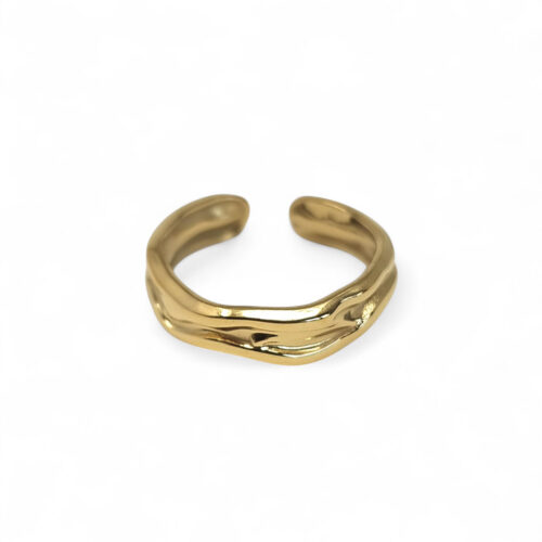 Alternative view of WAY Alps Ring, Gold Plated Steel