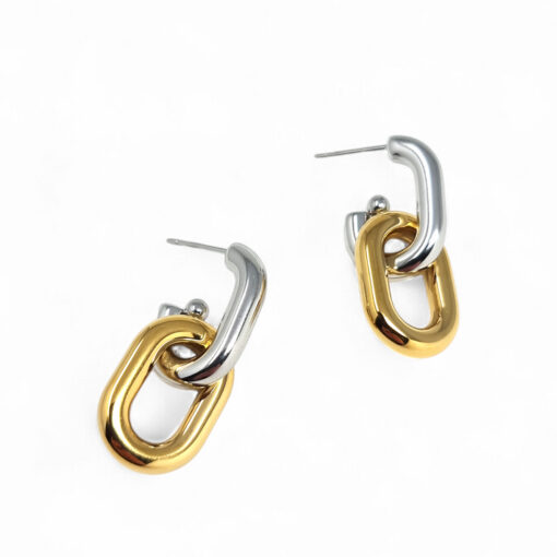 WAY Boka Earrings, Gold Plated Steel - Image 2