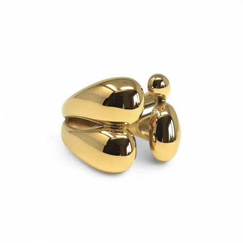 Alternative view of WAY Lara Ring, Gold Plated Steel