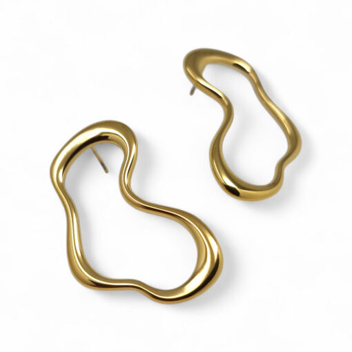WAY Loire Earrings, Gold Plated Steel - Image 2