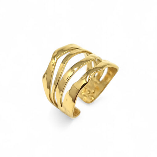 WAY Neris Ring, Gold Plated Steel - Image 2