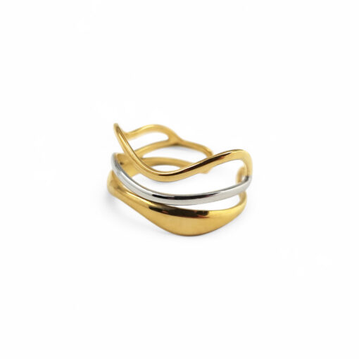 WAY Nida Ring, Gold Plated Steel - Image 2