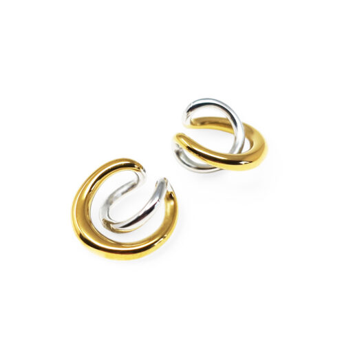 Alternative view of WAY Nora Ear Cuff kullatud teras 2tk