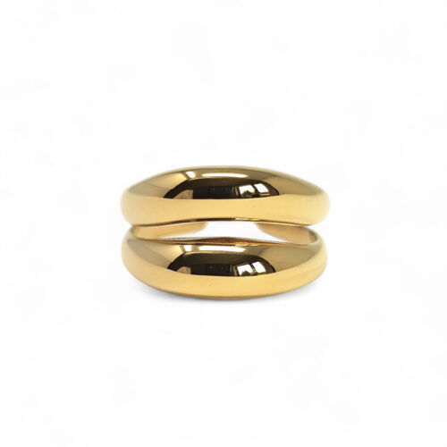Alternative view of WAY Öland Ring, Gold Plated Steel