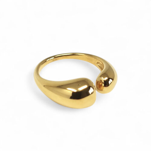 Alternative view of WAY Una Ring, Gold Plated Steel