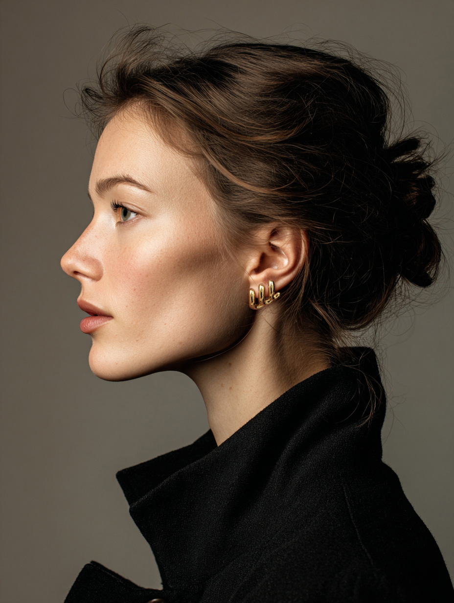 WAY Brezza kõrvarõngad, kullatud teras - Image 2