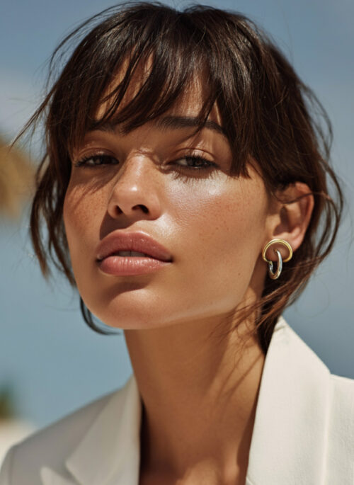 Alternative view of WAY Mosso Earrings, Gold Plated Steel