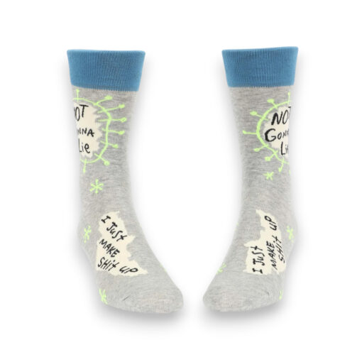 BlueQ Not Gonna Lie, I Just Make Shit Up Socks - Image 2