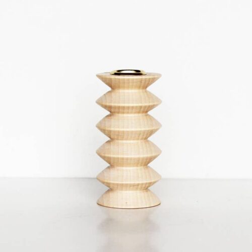 Alternative view of 5mm Paper Totem puidust küünlajalg – Medium Nº 2