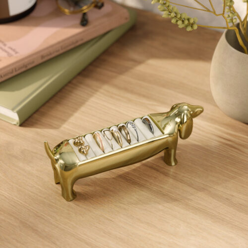 Alternative view of Umbra Dachsie Ring Holder Brass
