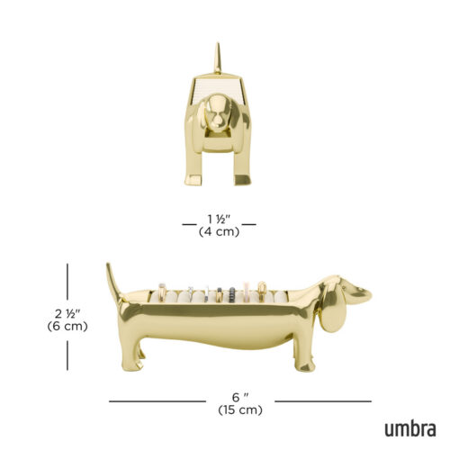 Umbra Dachsie Ring Holder Brass - Image 7