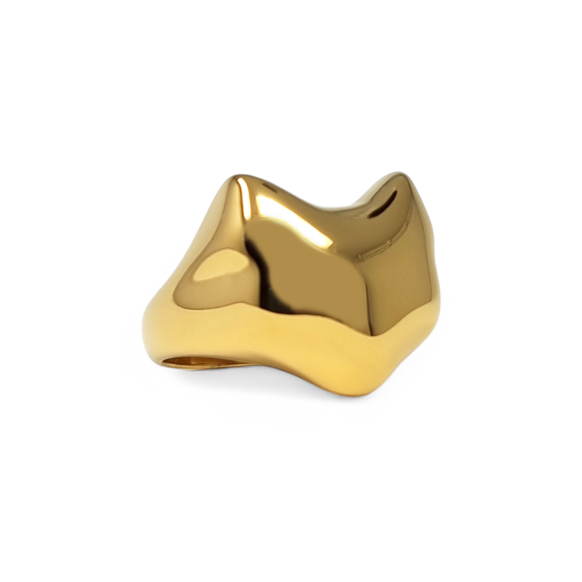 WAY Cat Ring, Gold Plated Steel
