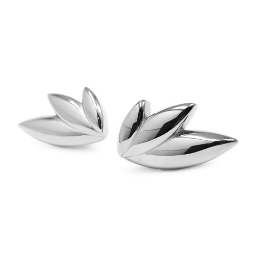 WAY Leaf Earrings Steel