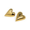 WAY Love Earrings, Gold Plated Steel