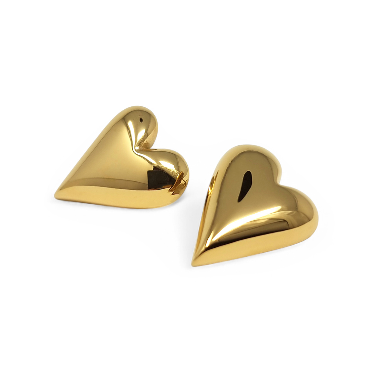 WAY Love Earrings, Gold Plated Steel