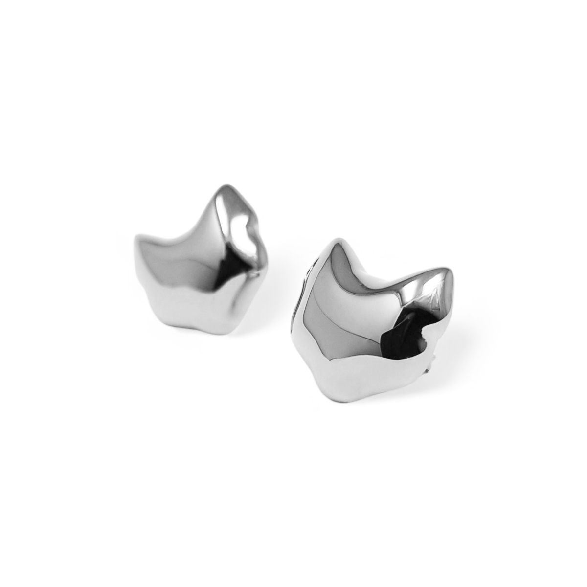 WAY Cat Earrings Steel