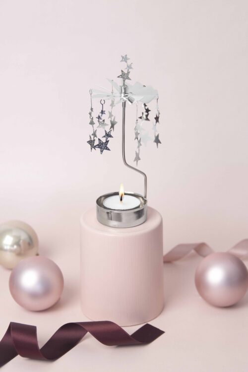 Alternative view of Pluto Design Angel Chime Night Sky Silver