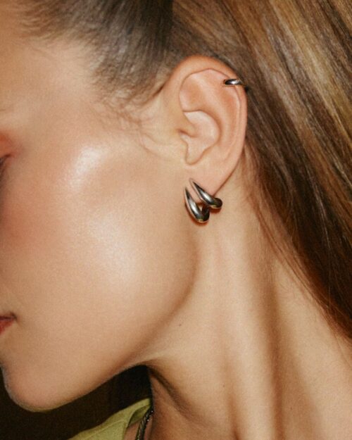 Alternative view of Edblad Spire Hoops L Steel Earrings