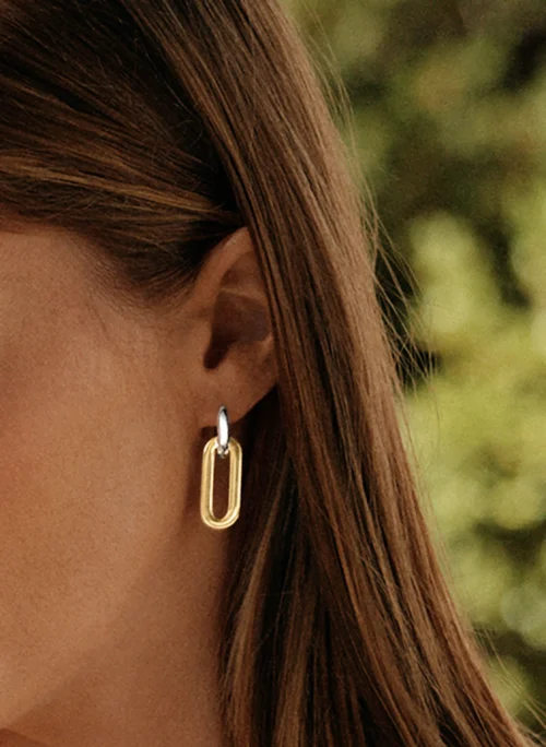 Alternative view of Edblad Medley Hoops Silver/Gold