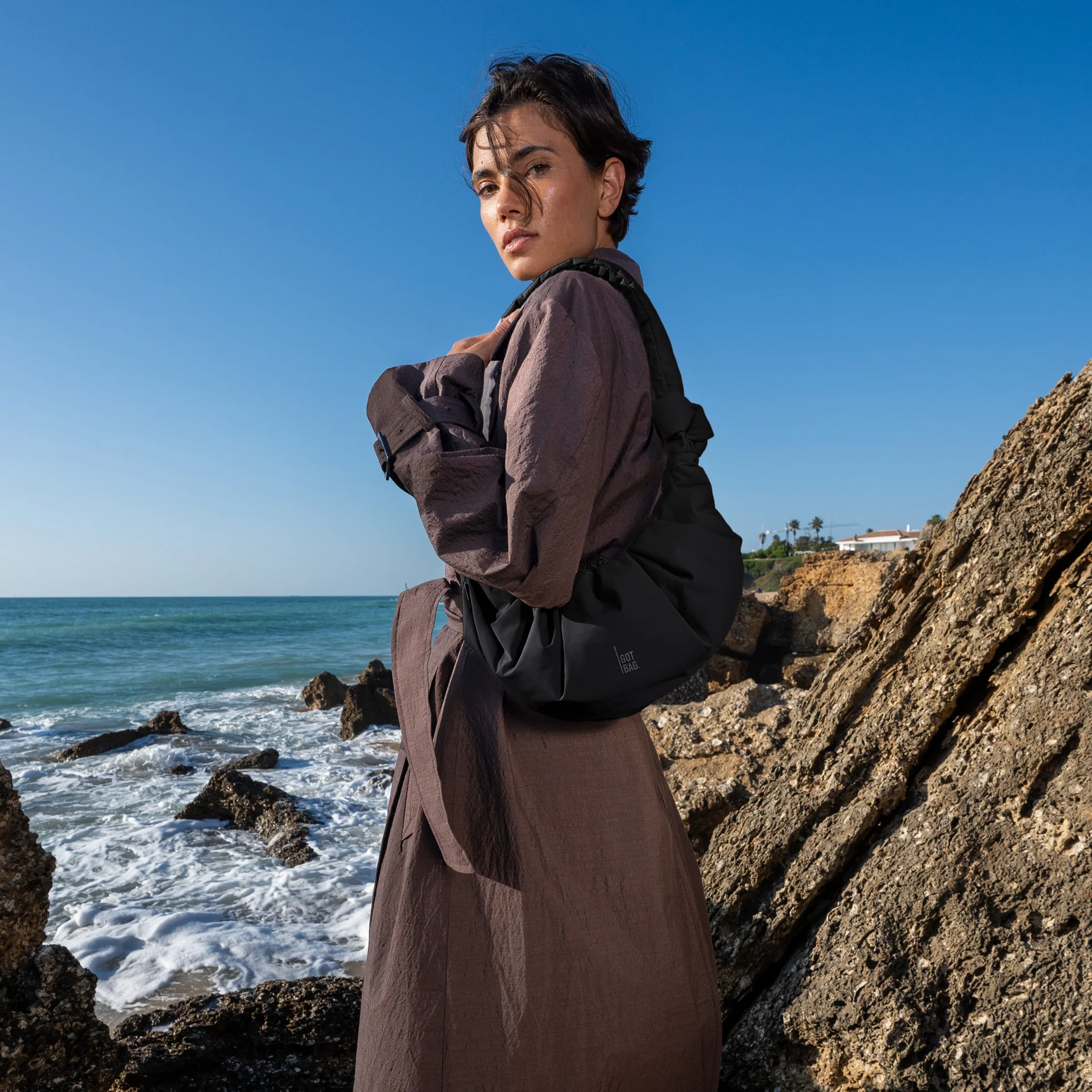 Got Bag Kott Pleat Moon Small Monochrome Black - Image 3